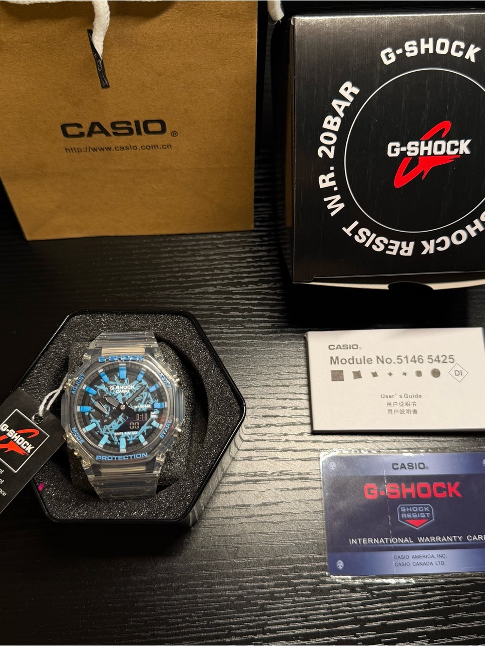 Casio G-Shock Clear Blue Accent Men's Watch